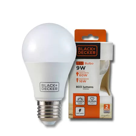 Lâmpada Led 9w 6500k Black+Decker 803 Lumens