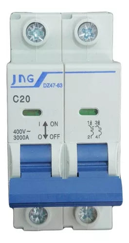 DISJUNTOR JNG DIN DZ47-63  BIP.  20A  C