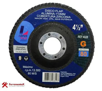 DISCO FLAP 4 1/2 ZIRCONIA 80