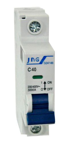 DISJUNTOR JNG DIN DZ47-63   UNIP.  40A  C